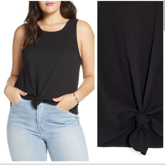 Madewell Tops - Madewell Black Audio Front Tank